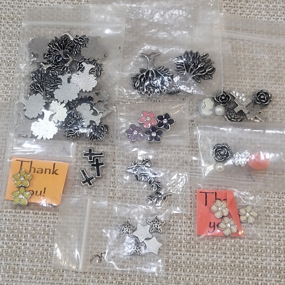Living‎ Locket Petite Memory Charms Floating NWOT Lot Of 65 Pieces Jewelry